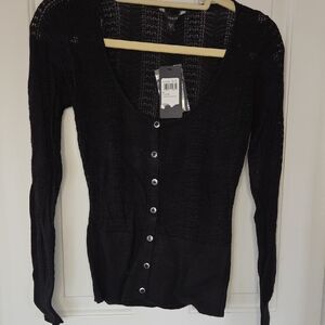Guess Black Knit Cardigan